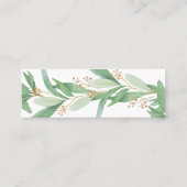 Carte De Visite Mini Salon de beauté floral chic clair simple de (Dos)