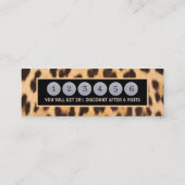 Carte De Visite Mini salon de coiffure chic SPA leopard LOYALTY CARD (Dos)