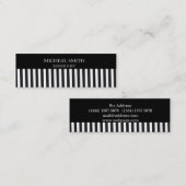 Carte De Visite Mini Salon de coiffure peigne couverture professionnell (Devant / Derrière)