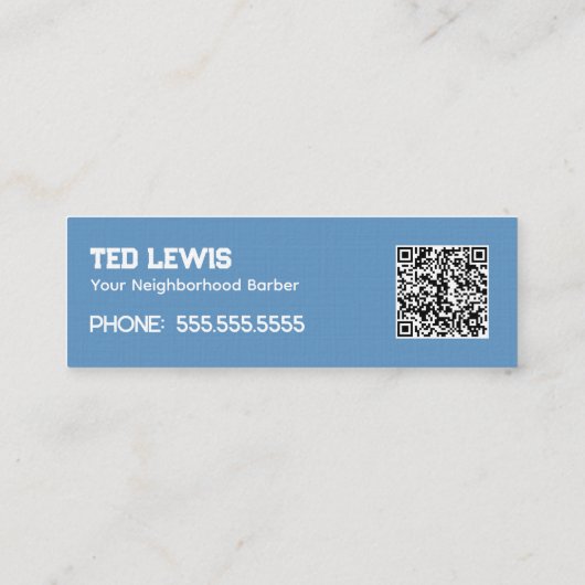 Carte De Visite Mini Salon de coiffure QR (Dos)