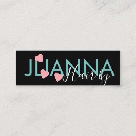 Carte De Visite Mini Salon de maquillage cardiaque flottant Nails cils (Devant)