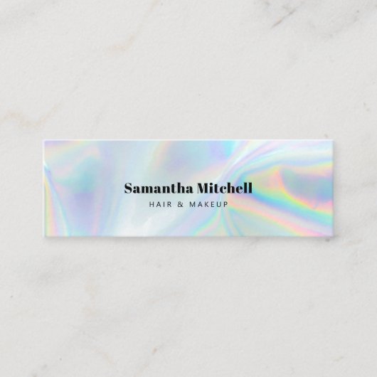 Carte De Visite Mini Salon d'Iridescente moderne maquillage de beauté (Devant)