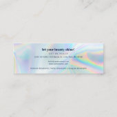 Carte De Visite Mini Salon holographique moderne maquillage de beauté (Dos)