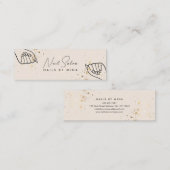 Carte De Visite Mini Salon Neutre Gold Spectres Main Nail (Devant / Derrière)