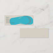 Carte De Visite Mini Sandal Bleu - Fin (Devant / Derrière)
