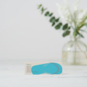 Carte De Visite Mini Sandal Bleu - Fin (Debout devant)