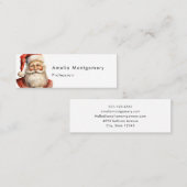 Carte De Visite Mini Santa Claus Retro Christmas (Devant / Derrière)