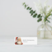 Carte De Visite Mini Santa Claus Retro Christmas (Debout devant)