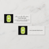 Carte De Visite Mini Santé | Moniteur à fréquence cardiaque verte (Devant / Derrière)