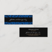 Carte De Visite Mini Saphir Bizcard maigre fascinant (Devant / Derrière)