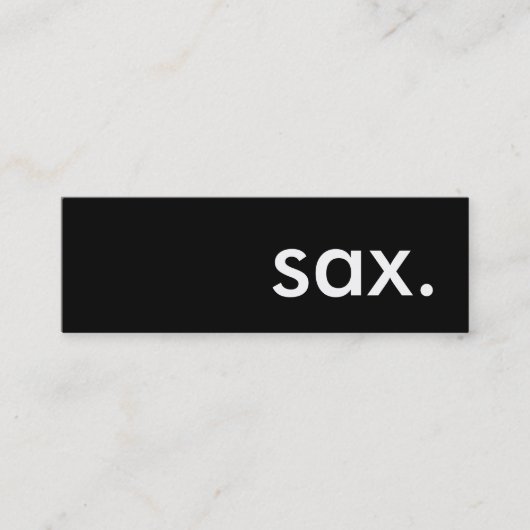 Carte De Visite Mini sax. (Devant)