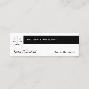 Carte De Visite Mini Scales de justice