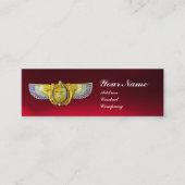 CARTE DE VISITE MINI SCARABE À FEU ÉGYPTIENNE ANTIQUE /BOÎTE À DENRÉES  (Devant)