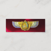 CARTE DE VISITE MINI SCARABE À FEU ÉGYPTIENNE ANTIQUE /BOÎTE À DENRÉES  (Dos)