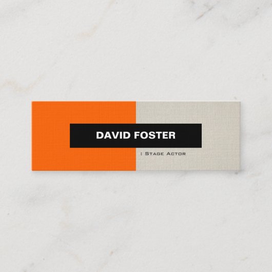 Carte De Visite Mini Scénario Actor - Simple Élégant Design (Devant)