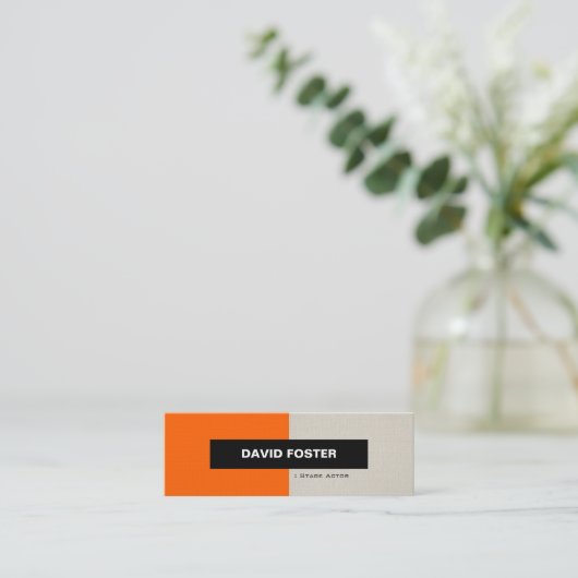 Carte De Visite Mini Scénario Actor - Simple Élégant Design (Debout devant)