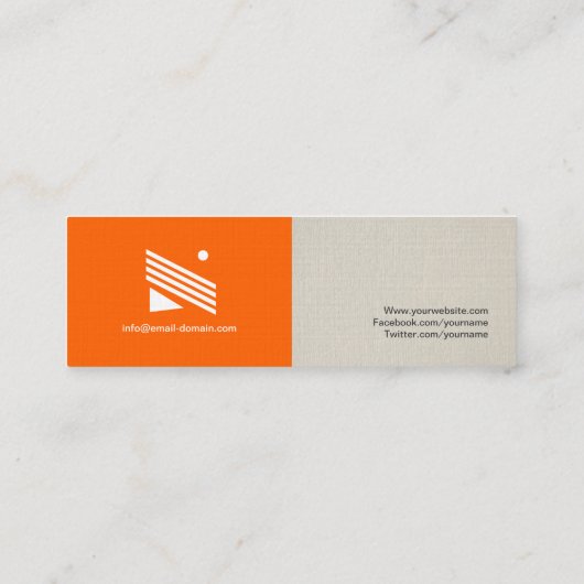 Carte De Visite Mini Scénario Actor - Simple Élégant Design (Dos)