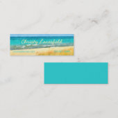 Carte De Visite Mini Scène de plage d'été (Devant / Derrière)