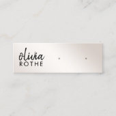 Carte De Visite Mini Script Champagne Gold Gradient Stud oreille Mini (Devant)