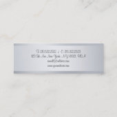 Carte De Visite Mini Script de calligraphie argentée moderne Modèle élé (Dos)