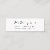 Carte De Visite Mini Script élégant moderne Nom de famille 09. (Devant)