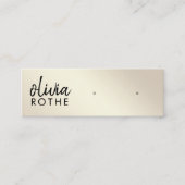 Carte De Visite Mini Script Gold Gradient Boucles d'oreille (Devant)
