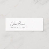 Carte De Visite Mini Script Heart Earring display holder (Devant)