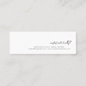 Carte De Visite Mini Script Heart Earring display holder (Dos)