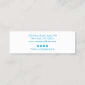 Carte De Visite Mini Script moderne Cobalt Blue Bold (Dos)