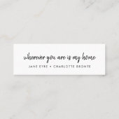 Carte De Visite Mini Script moderne | Mini carte Signet de mariage Favo (Dos)