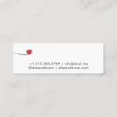 Carte De Visite Mini Script moderne minimal Hello Coeur (Dos)