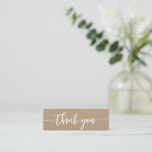 Carte De Visite Mini Script moderne minimaliste de Merci personnalisé é (Debout devant)