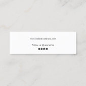 Carte De Visite Mini Script rétro moderne bleu Cobalt (Dos)