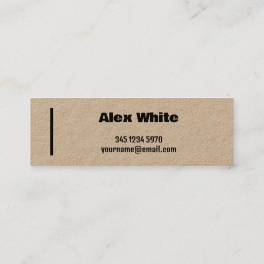 Carte De Visite Mini Secourt de chien Kraft (Dos)