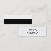 Carte De Visite Mini Semi noir (Devant / Derrière)