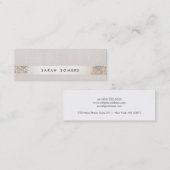 Carte De Visite Mini Séquin d'argent moderne et élégant FAUX (Devant / Derrière)