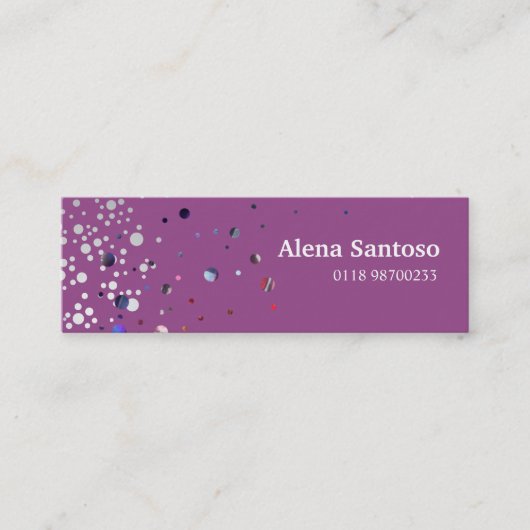 Carte De Visite Mini Séquins élégants (Devant)