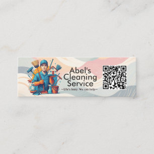 Carte De Visite Mini Service de nettoyage de maison moderne et de ménag