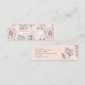 Carte De Visite Mini Services de naissance Doula Peach Floral Dessin À (Devant / Derrière)