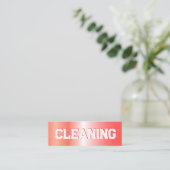 Carte De Visite Mini Services de nettoyage (Debout devant)