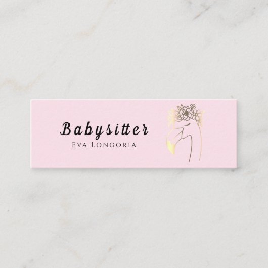 Carte De Visite Mini Services professionnels de garde d'enfants Soins f (Devant)