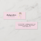 Carte De Visite Mini Services professionnels de garde d'enfants Soins f (Devant / Derrière)