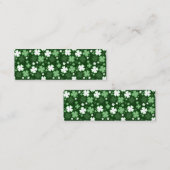 Carte De Visite Mini Shamrock vert, Signet de la Saint-Patrick (Devant / Derrière)