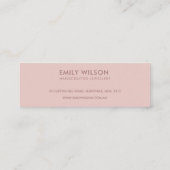 CARTE DE VISITE MINI SHOPPING MINIMAL ROSE BLUSH RECTANGLE MERCI (Dos)