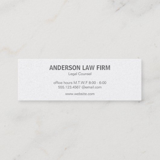 Carte De Visite Mini Sif initial | Monogramme | Marbre noir (Dos)