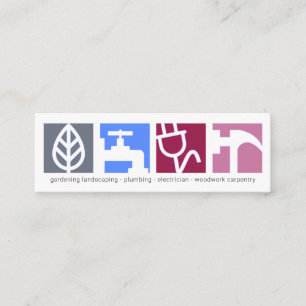 Carte De Visite Mini Signalisation d'icône des services de construction