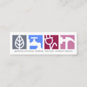 Carte De Visite Mini Signalisation d'icône des services de construction (Devant)