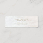 Carte De Visite Mini Signature Script Bois blanc Écran d'oreille Mini B (Dos)