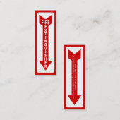 Carte De Visite Mini signe d'extincteur (Devant / Derrière)