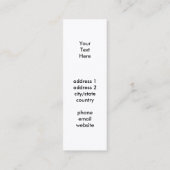 Carte De Visite Mini Signet à l'envers idiot de chèvre d'animal (Dos)